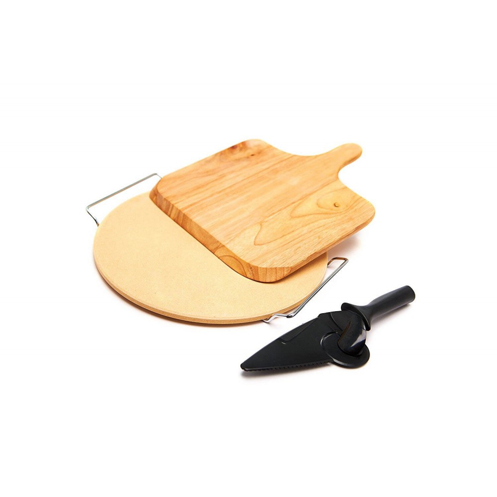 Камень для выпечки 38 см с лопаткой и ножом, Grill Pro